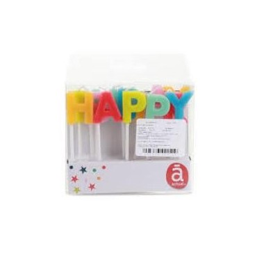 Actuel bougies lettre happy birthday