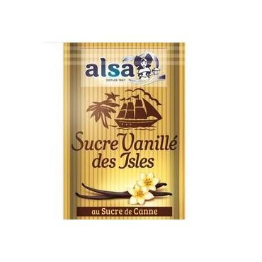 ALSA Sucre vanillé des Isles au sucre de canne 7 sachets 7x7,5g