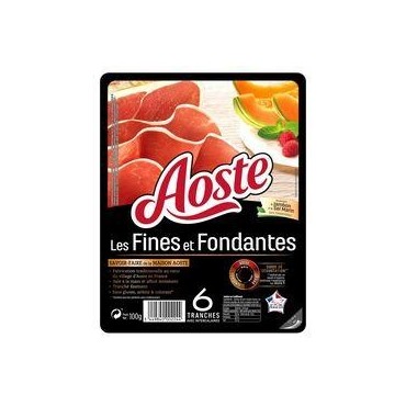 AOSTE Jambon cru tranches fines et fondantes 6 tranches 100g