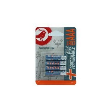 Auchan 4 piles alcaline LR6 prenium