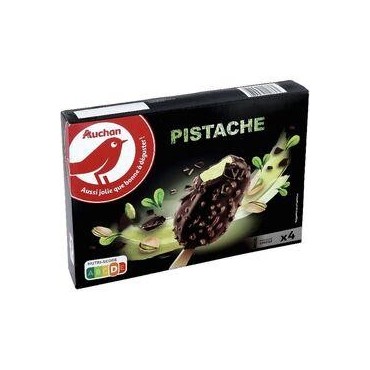 AUCHAN Bâtonnet glacé pistache 4 pièces 280g