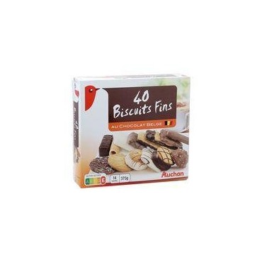 Auchan biscuits fins au chocolat belge 375g
