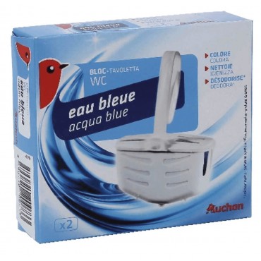 Auchan blocs WC Eau bleue X2