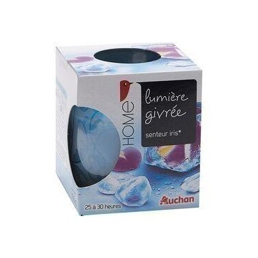 AUCHAN Bougie lumière givrée parfum iris 1 bougie