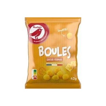 Auchan boules maïs soufflé au goût de fromage 42 g