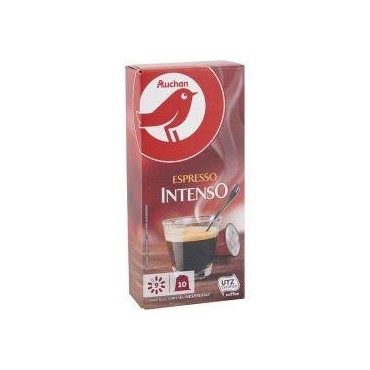 Auchan café espresso intense x10 capsules 52 g