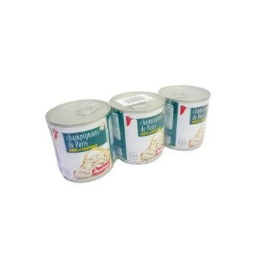 Auchan champignons de Paris pieds et morceaux 3x115 g