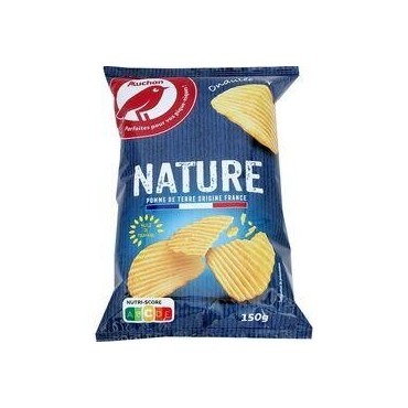 Auchan chips extra craquantes nature 150g