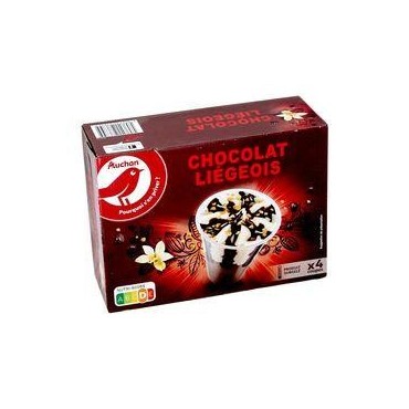AUCHAN Chocolat liégeois 4 pièces 276g