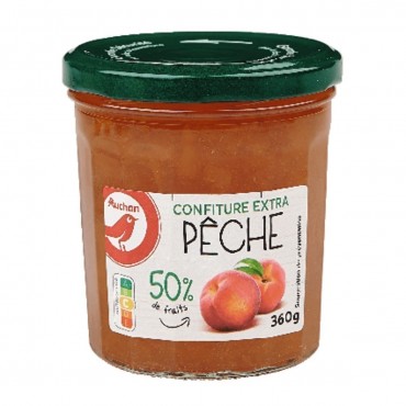 Auchan confiture extra de pêches 360g