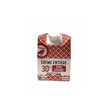 Auchan Crème Semi Epaisse 20 cl