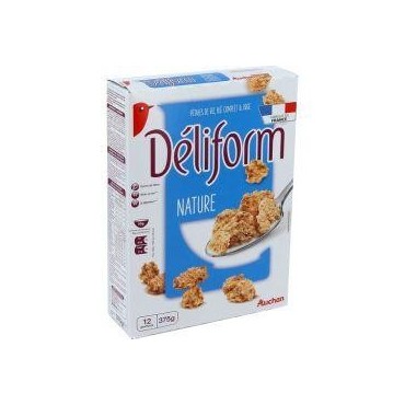 Auchan Déliform céréales Nature boîte 375g