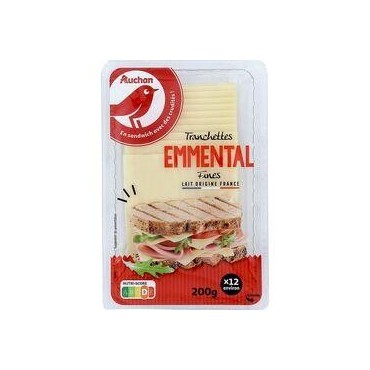 Auchan emmental tranches 200g