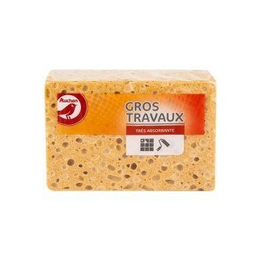 Auchan éponge gros travaux très absorbante x1