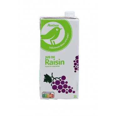Auchan essentiel jus de raisin 1l