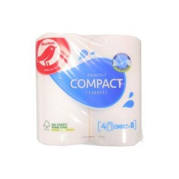 Auchan essuie-tout compact x4 rouleaux
