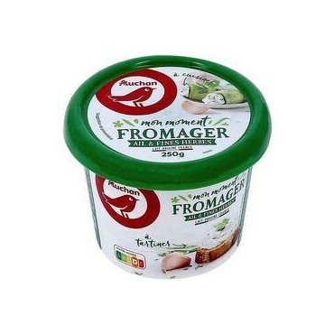 Auchan fromage à tartiner ail et fins herbes 250g