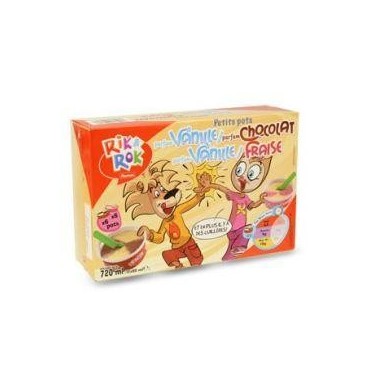 Auchan glace 12 pots vanille/chocolat et vanille/fraise 720ml