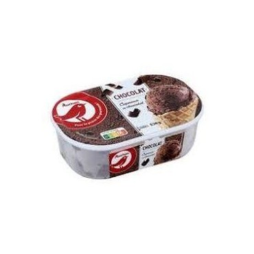 Auchan glace chocolat avec morceaux 536g