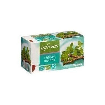 Auchan infusion réglisse menthe x25