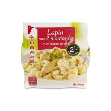 Auchan lapin 2 moutardes 300g