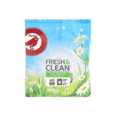 Auchan lessive en poudre fresh & clean air de printemps 3kg