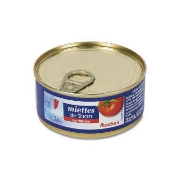 Auchan miettes de thon à la tomate 80g