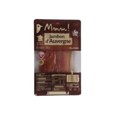 AUCHAN MMM! Jambon d'Auvergne IGP 6 tranches 100g