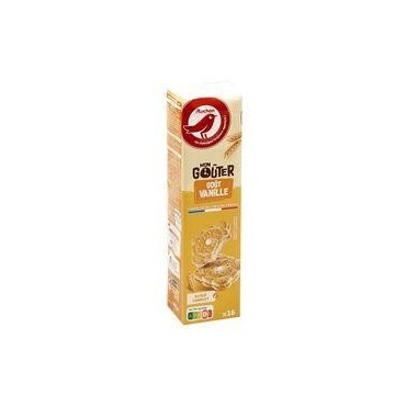AUCHAN Mon Goûter carré Biscuits goût vanille 16 biscuits 300g