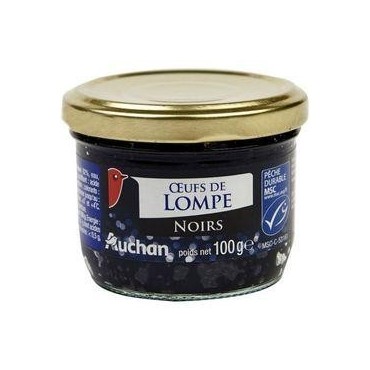 AUCHAN Oeufs de lompe noirs 100g