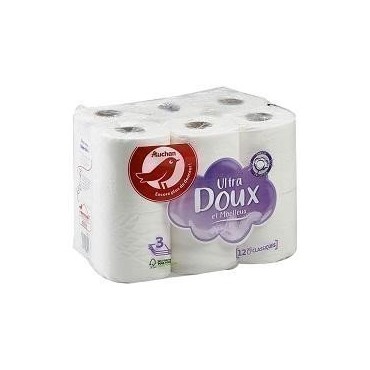 Auchan papier toilette blanc 3plis X12