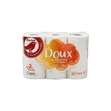 Auchan papier toilette blanc X6