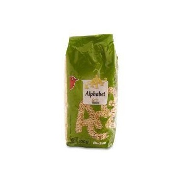 Auchan pâte alphabet QS Cello 500 g