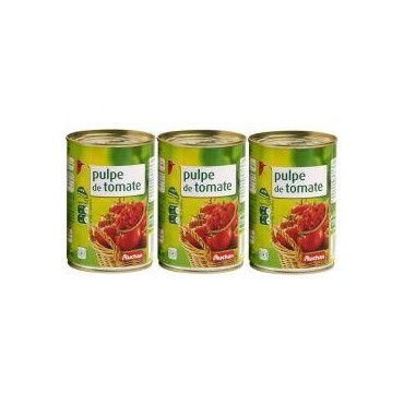 Auchan pulpe de tomate 3x400g