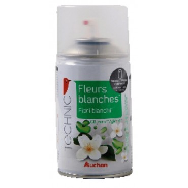 Auchan recharge fleurs blanches diffuseur automatique 250ml