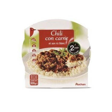 Auchan riz chilli con carne 300g