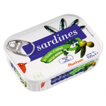 Auchan sardine à l'huile d'olive 135g