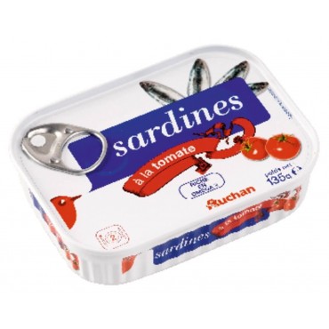 Auchan sardines à la tomate 135g