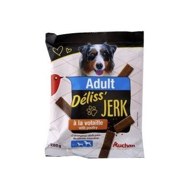 Auchan snack Déliss Jerk au boeuf aliment complémentaire pour...