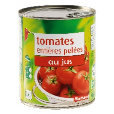 Auchan tomates entières pelées au jus 476g