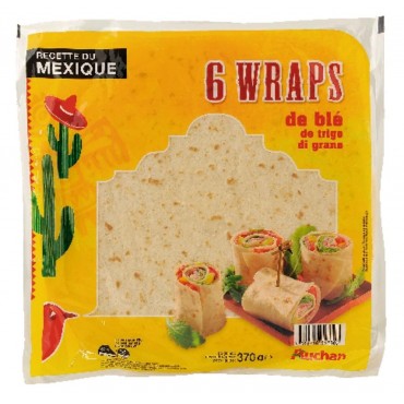Auchan wraps de blé 370g