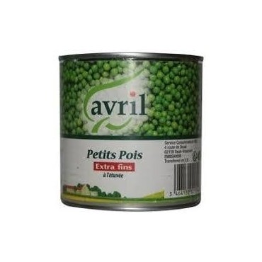Avril petits pois extra fins à l'étuvée 400g