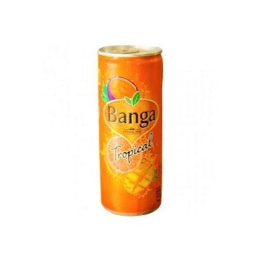 Banga boisson gazeuse sucrée Tropical canette 250ml