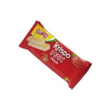 Bisko Krispo Max gaufrette fourrée à la fraise 40 g