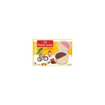 Collection glace petits pots 6 vanille/fraise et 6 vanille/chocolat...