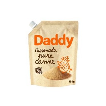 DADDY Cassonade sucre pure canne en poudre 750g