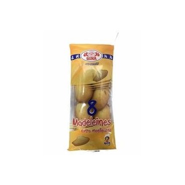 Gina barquette de 8 madeleines extra moelleuses aux oeufs frais 160g.