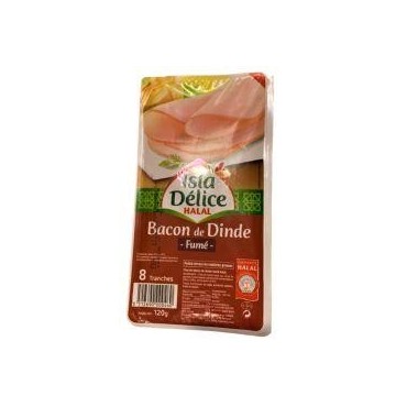 Isla Délice Halal bacon de dinde fumé 8 tranches 120g