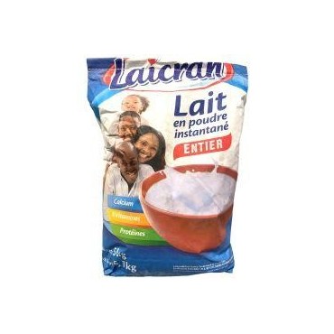 Laicran lait entier en poudre instantané sac 5Kg