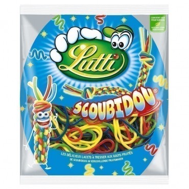 Lutti scoubidou bonbons gélifiés aux fruits 200g